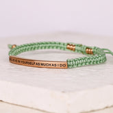 BELIEVE IN YOURSELF AS MUCH AS I DO ROPE BRACELET - Inspiration Co.