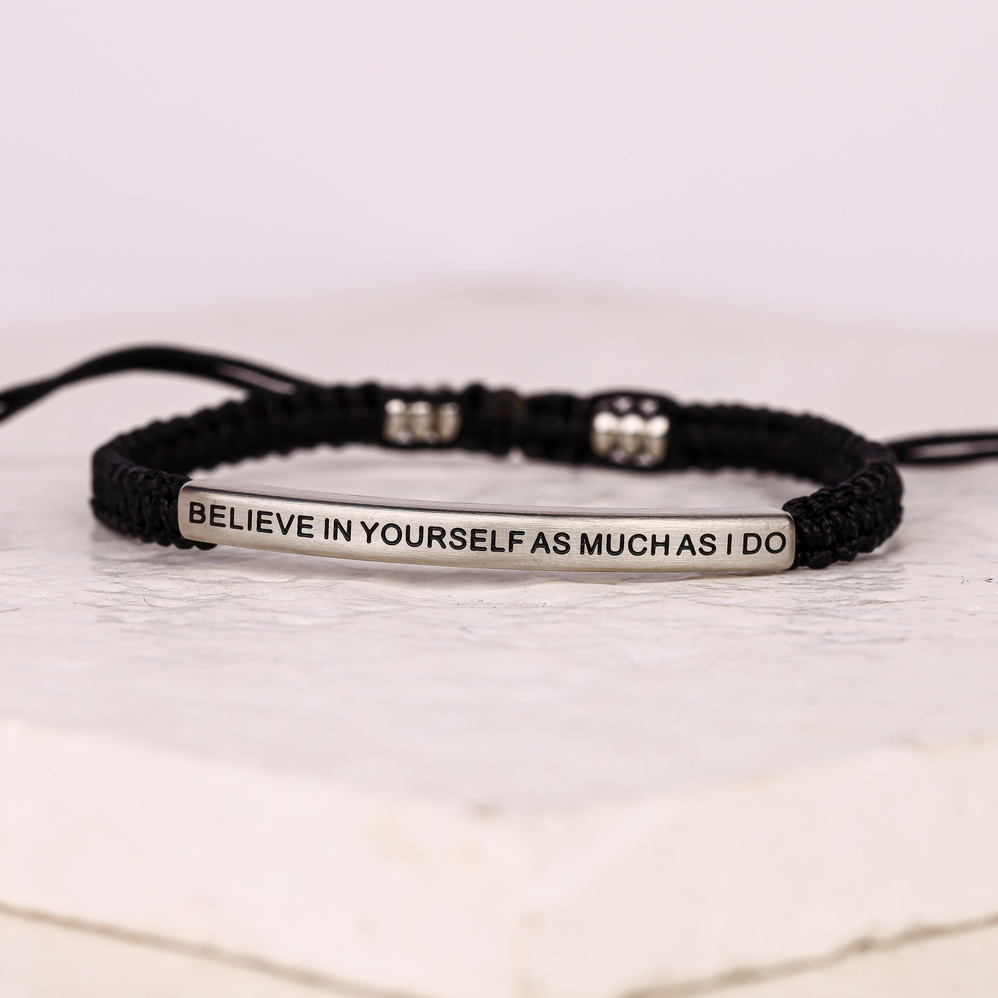 BELIEVE IN YOURSELF AS MUCH AS I DO ROPE BRACELET - Inspiration Co.