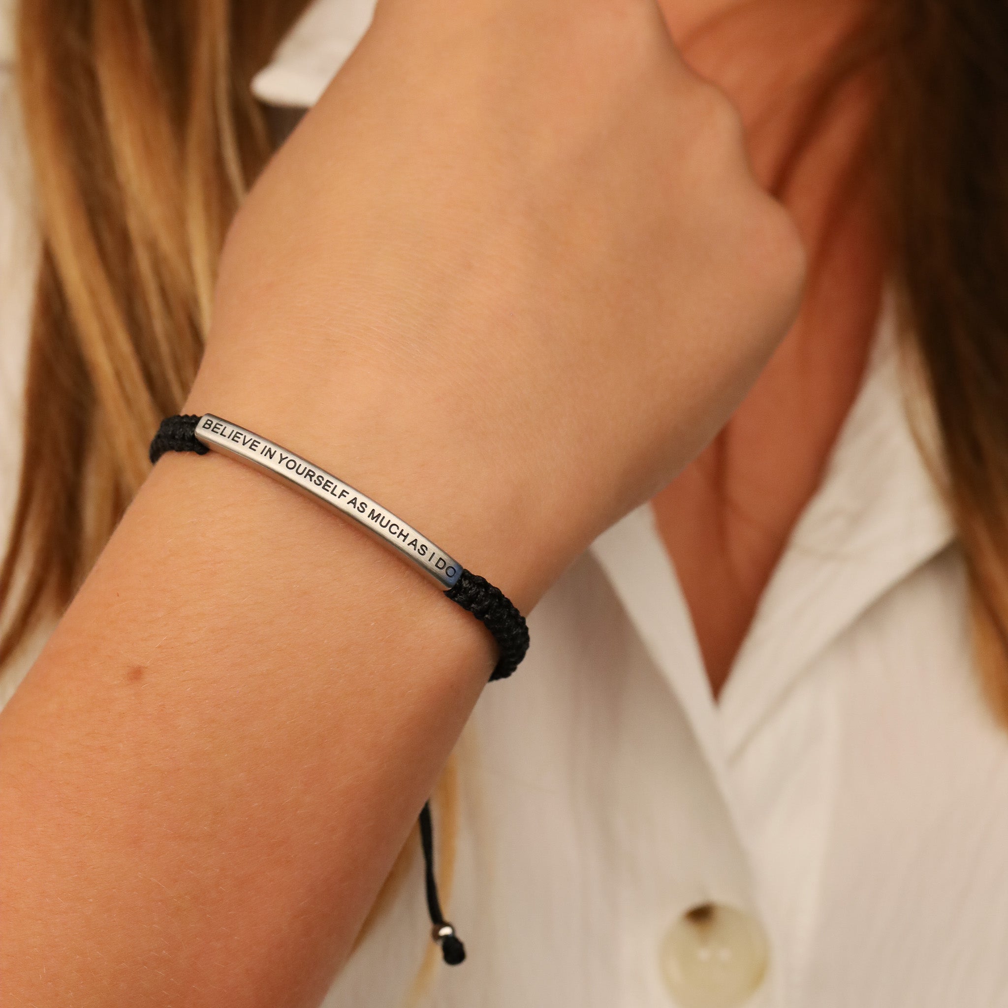 BELIEVE IN YOURSELF AS MUCH AS I DO ROPE BRACELET - Inspiration Co.