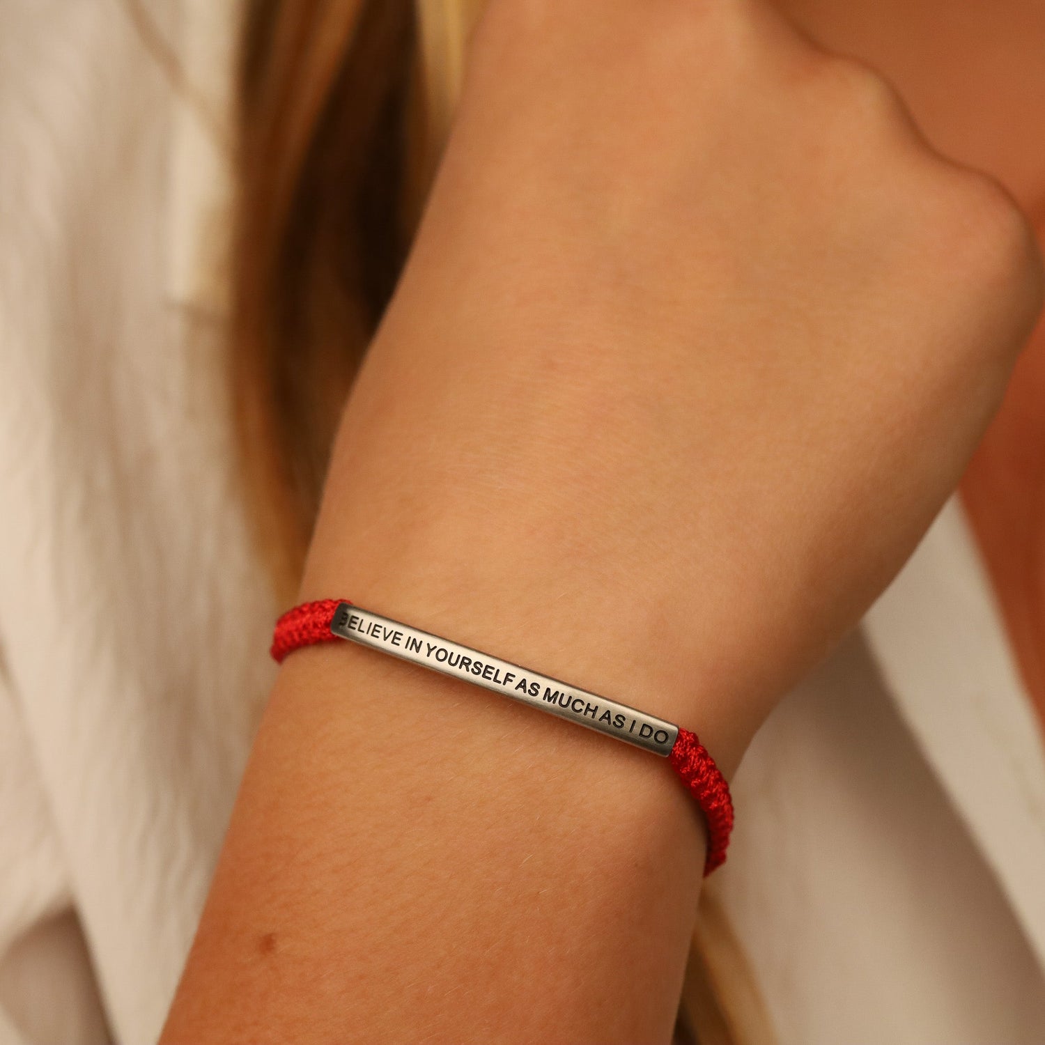 BELIEVE IN YOURSELF AS MUCH AS I DO ROPE BRACELET - Inspiration Co.