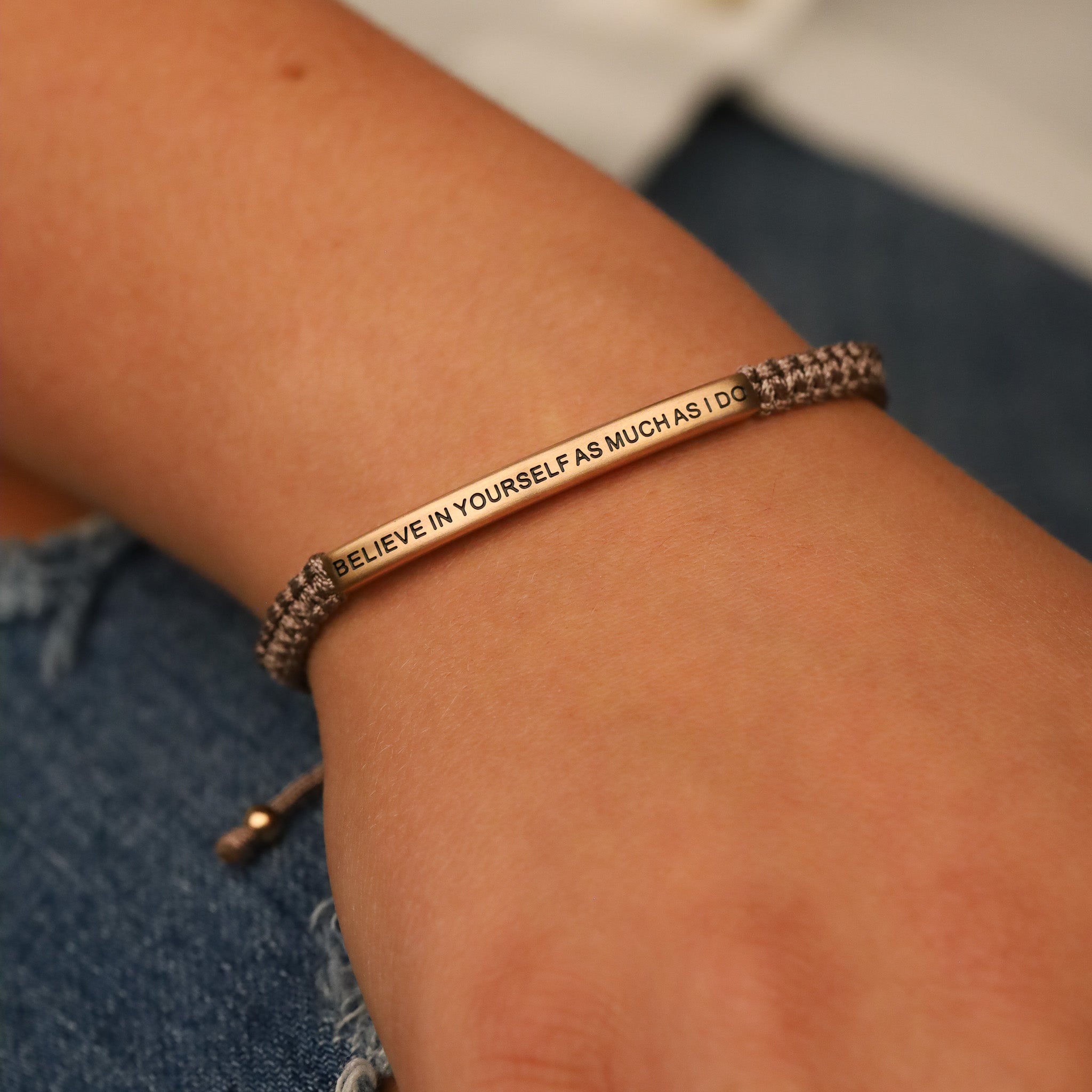 BELIEVE IN YOURSELF AS MUCH AS I DO ROPE BRACELET - Inspiration Co.