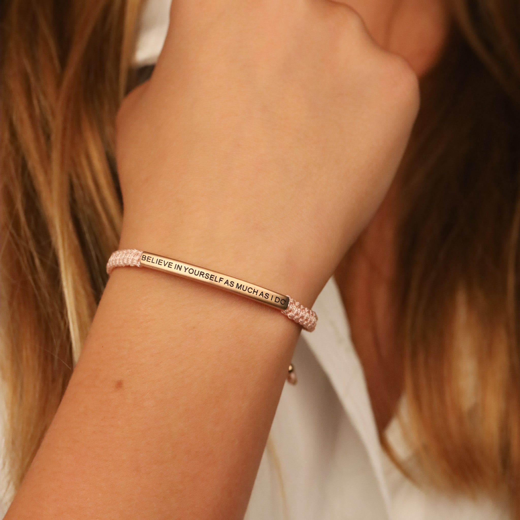 BELIEVE IN YOURSELF AS MUCH AS I DO ROPE BRACELET - Inspiration Co.