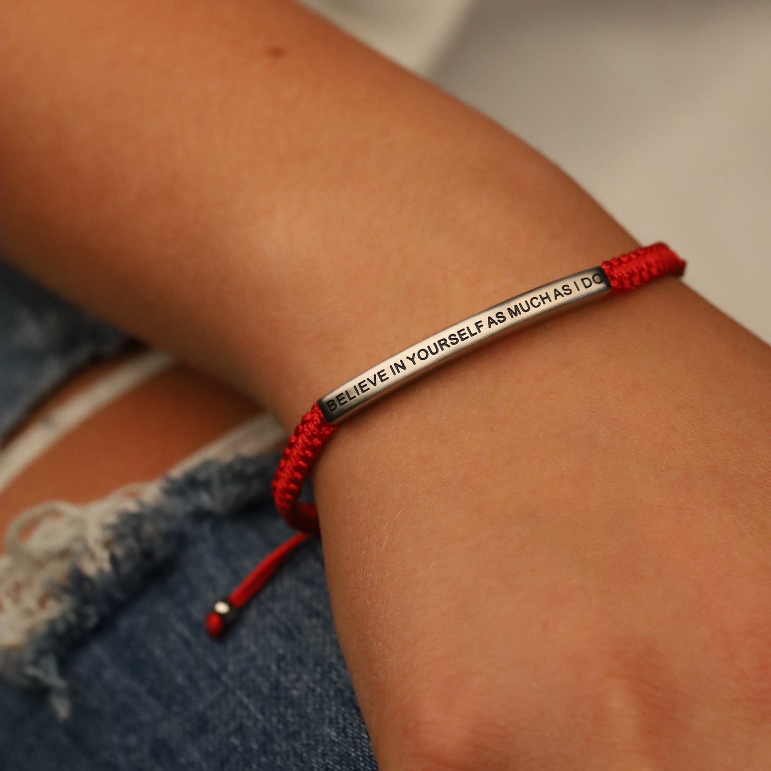 BELIEVE IN YOURSELF AS MUCH AS I DO ROPE BRACELET - Inspiration Co.