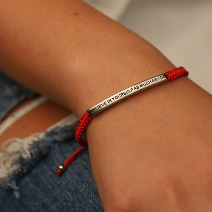 BELIEVE IN YOURSELF AS MUCH AS I DO ROPE BRACELET - Inspiration Co.