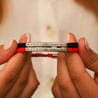 BELIEVE IN YOURSELF AS MUCH AS I DO ROPE BRACELET - Inspiration Co.