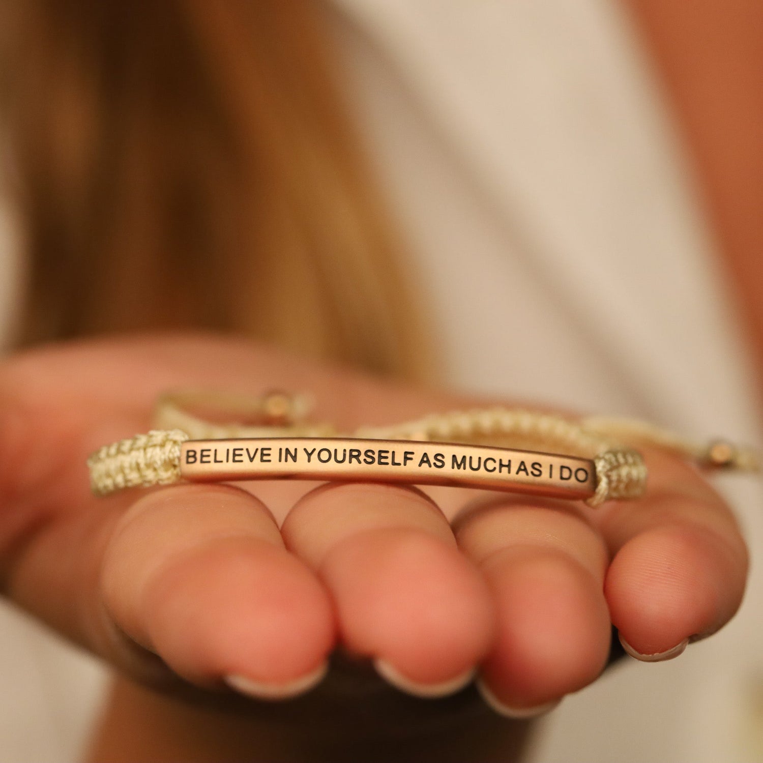 BELIEVE IN YOURSELF AS MUCH AS I DO ROPE BRACELET - Inspiration Co.