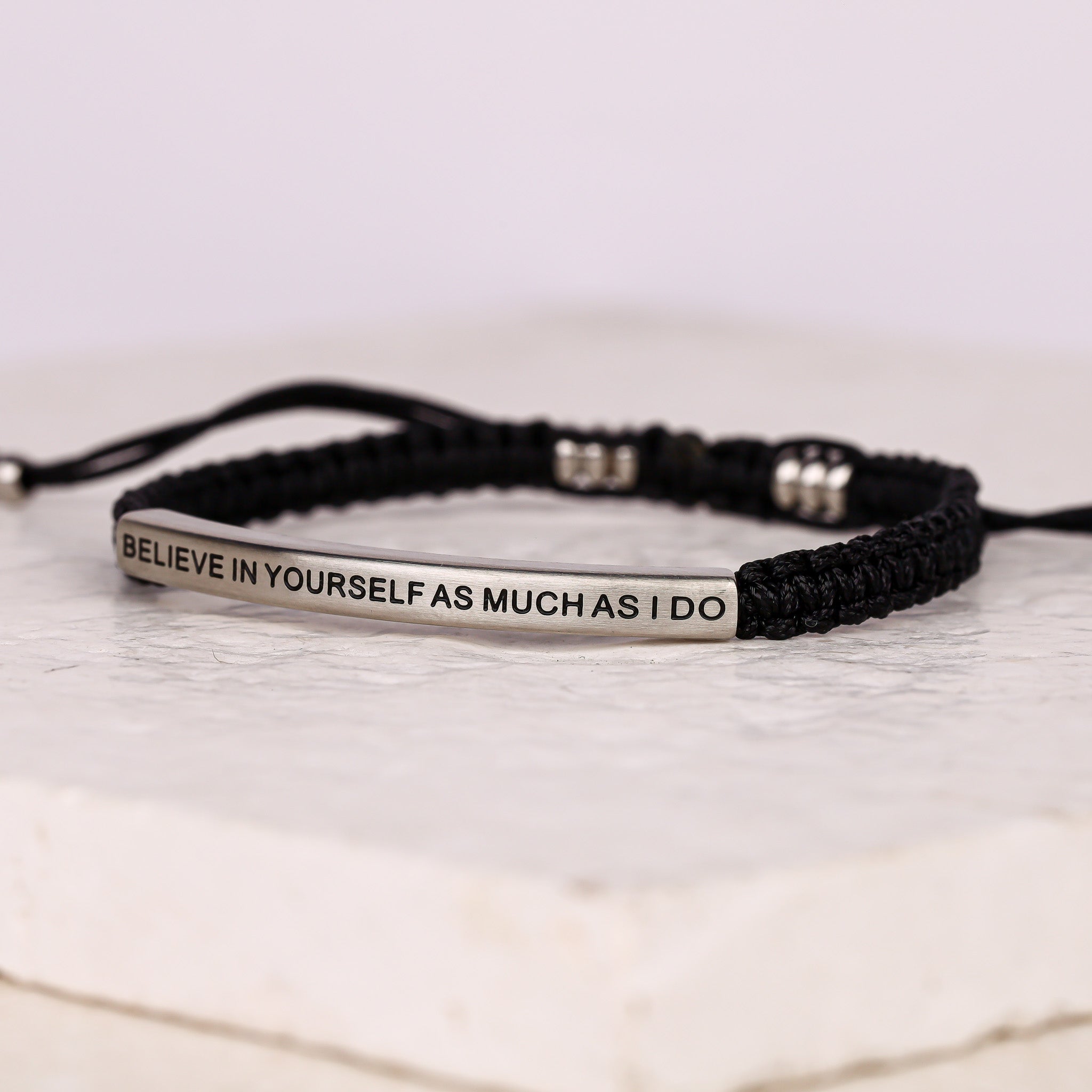 BELIEVE IN YOURSELF AS MUCH AS I DO ROPE BRACELET - Inspiration Co.