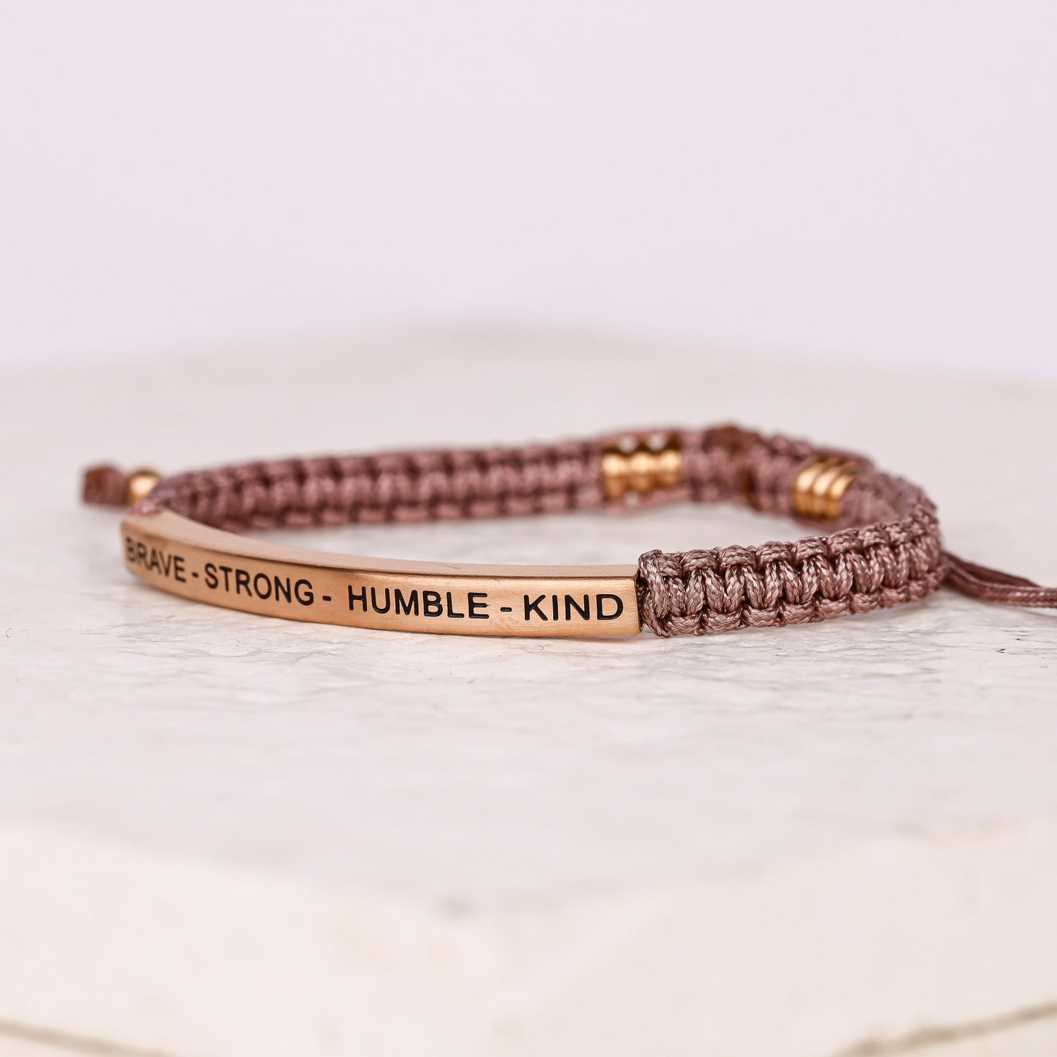 BRAVE - STRONG - HUMBLE - KIND ROPE BRACELET - Inspiration Co.