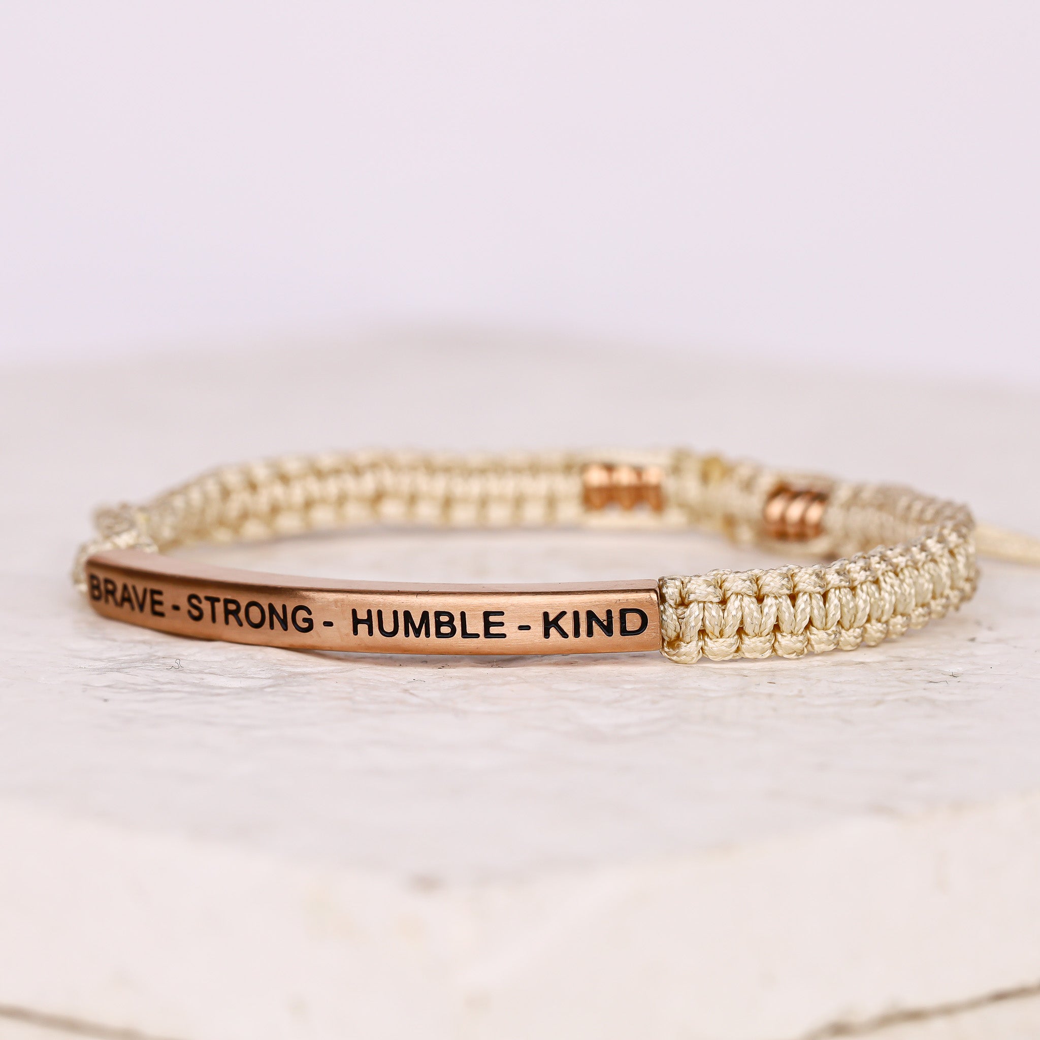 BRAVE - STRONG - HUMBLE - KIND ROPE BRACELET - Inspiration Co.