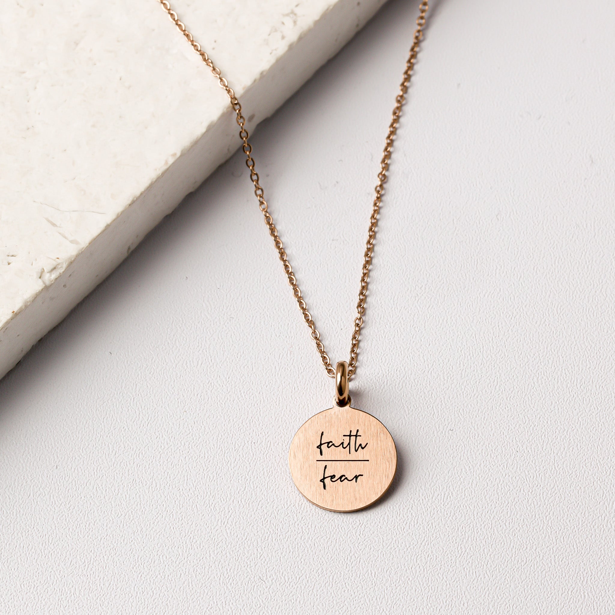 FAITH OVER FEAR PENDANT - Inspiration Co.