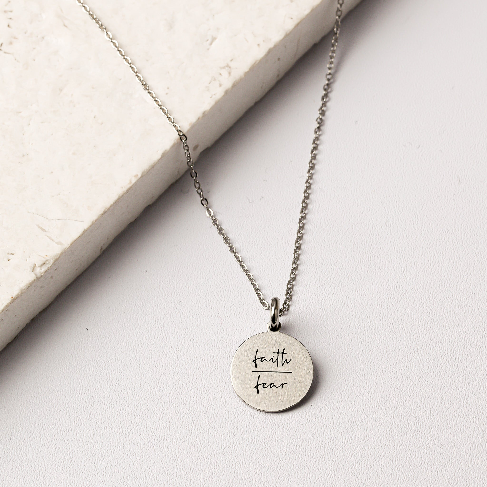 FAITH OVER FEAR PENDANT - Inspiration Co.