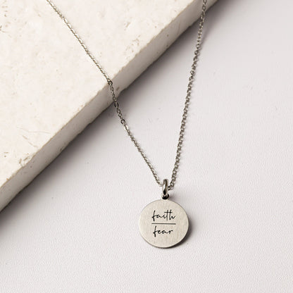 FAITH OVER FEAR PENDANT - Inspiration Co.