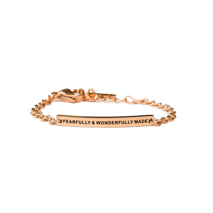 FEARFULLY &amp; WONDERFULLY MADE - KIDS CHAIN BRACELET - Inspiration Co.