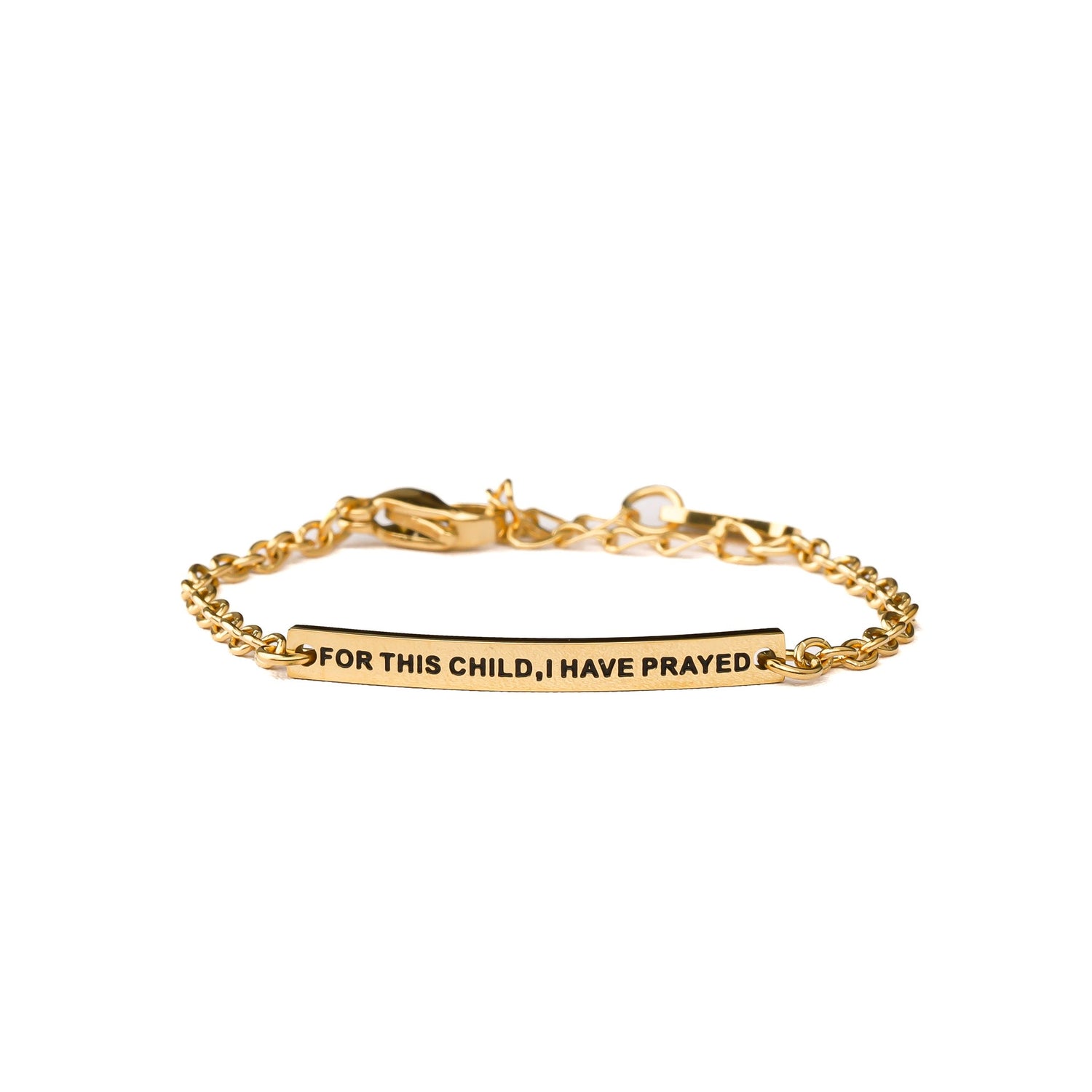 FOR THIS CHILD I HAVE PRAYED - KIDS CHAIN BRACELET - Inspiration Co.