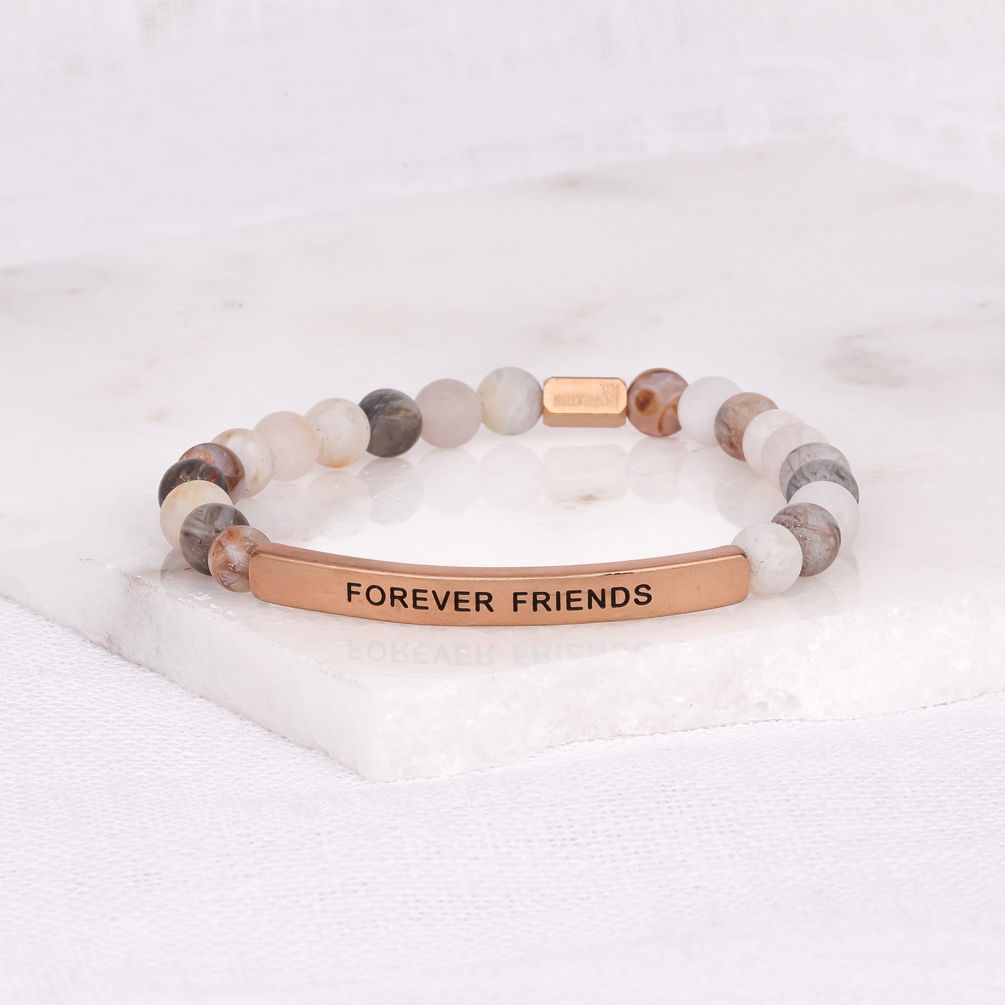 Always Sisters Forever Friends Silver Chrome Bangle Charms Bracelet