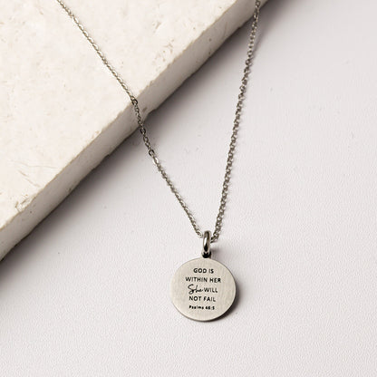 GOD IS WITHIN HER SHE WILL NOT FAIL PENDANT - Inspiration Co.