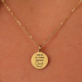 I CAN DO ALL THINGS THROUGH CHRIST PENDANT - Inspiration Co.