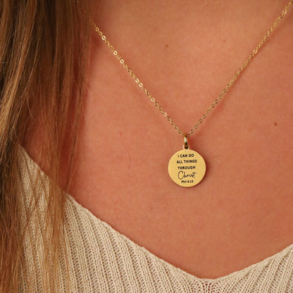 I CAN DO ALL THINGS THROUGH CHRIST PENDANT - Inspiration Co.