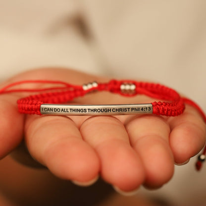 I CAN DO ALL THINGS THROUGH CHRIST ROPE BRACELET - Inspiration Co.