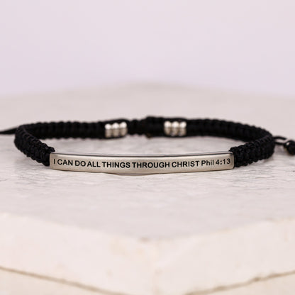 I CAN DO ALL THINGS THROUGH CHRIST ROPE BRACELET - Inspiration Co.