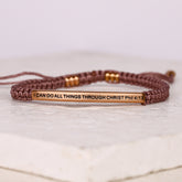 I CAN DO ALL THINGS THROUGH CHRIST ROPE BRACELET - Inspiration Co.