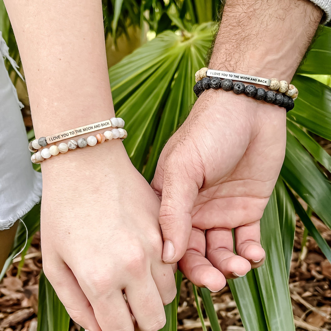 &quot;I Love You To The Moon And Back&quot; Couples Gift Pack - Bamboo &amp; Wood - Inspiration Co.