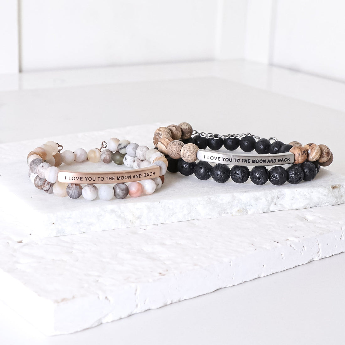 &quot;I Love You To The Moon And Back&quot; Couples Gift Pack - Bamboo &amp; Wood - Inspiration Co.