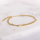 I LOVE YOU TO THE MOON AND BACK- DAINTY CHAIN BRACELET - Inspiration Co.