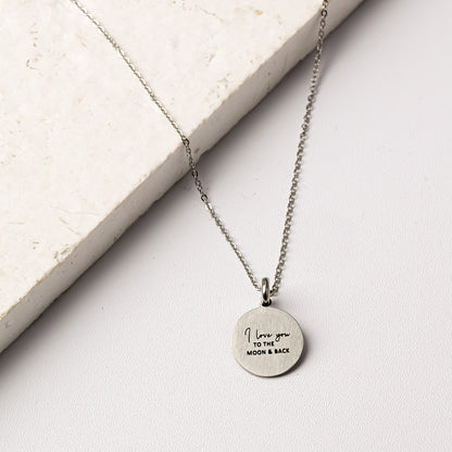 I LOVE YOU TO THE MOON AND BACK PENDANT - Inspiration Co.