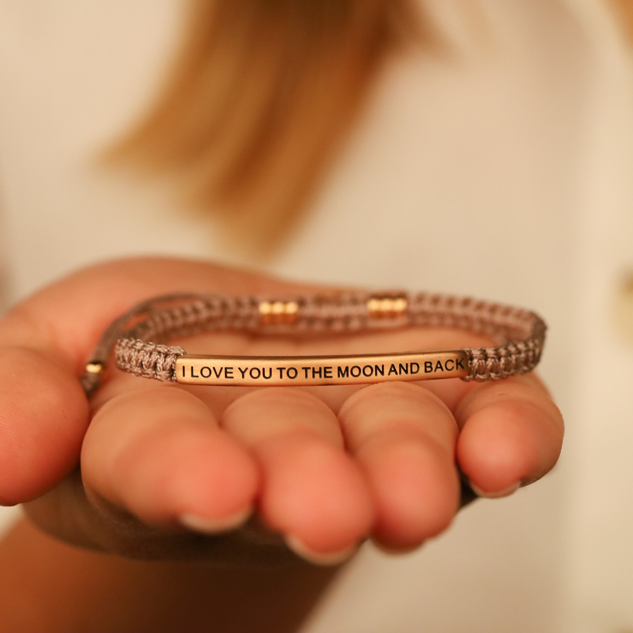 I LOVE YOU TO THE MOON AND BACK ROPE BRACELET - Inspiration Co.