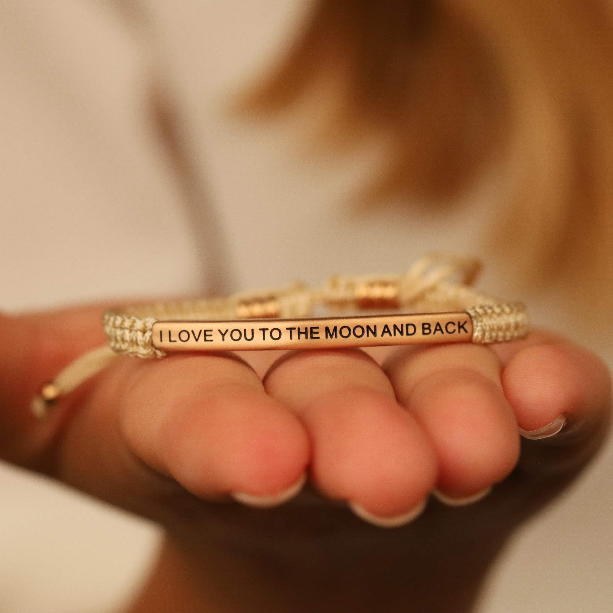 I LOVE YOU TO THE MOON AND BACK ROPE BRACELET - Inspiration Co.