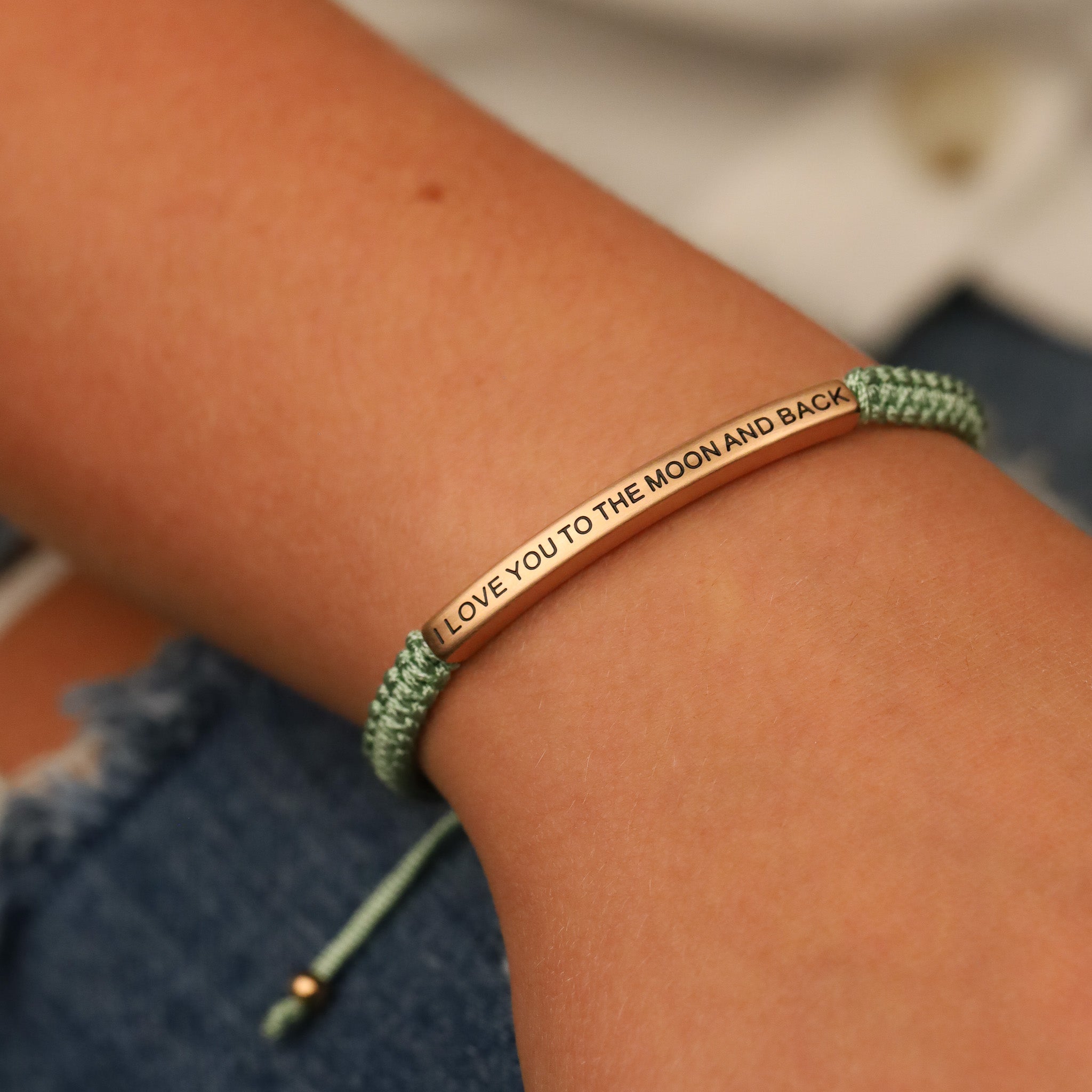 I LOVE YOU TO THE MOON AND BACK ROPE BRACELET - Inspiration Co.