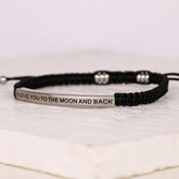 I LOVE YOU TO THE MOON AND BACK ROPE BRACELET - Inspiration Co.