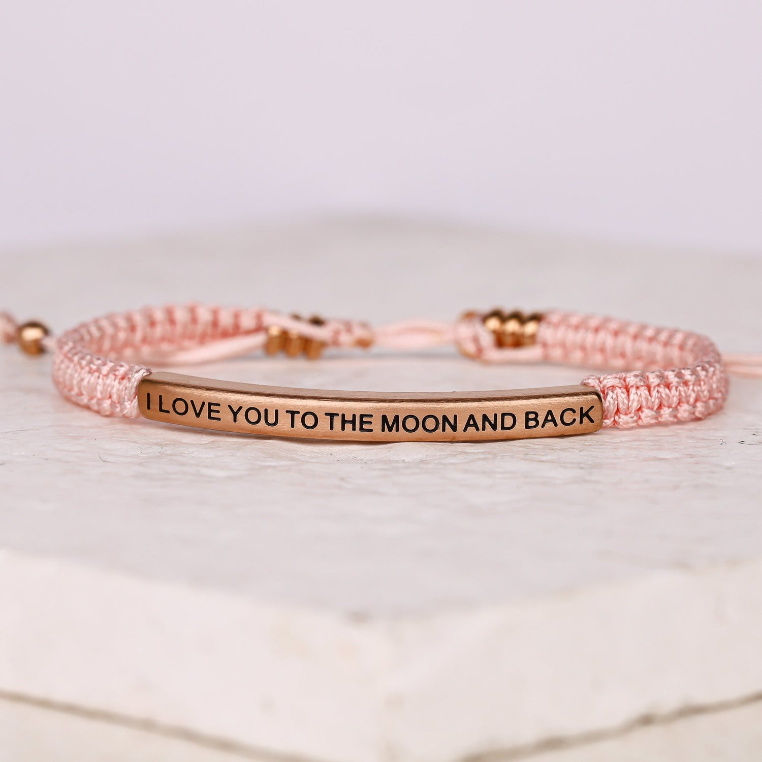 I LOVE YOU TO THE MOON AND BACK ROPE BRACELET - Inspiration Co.