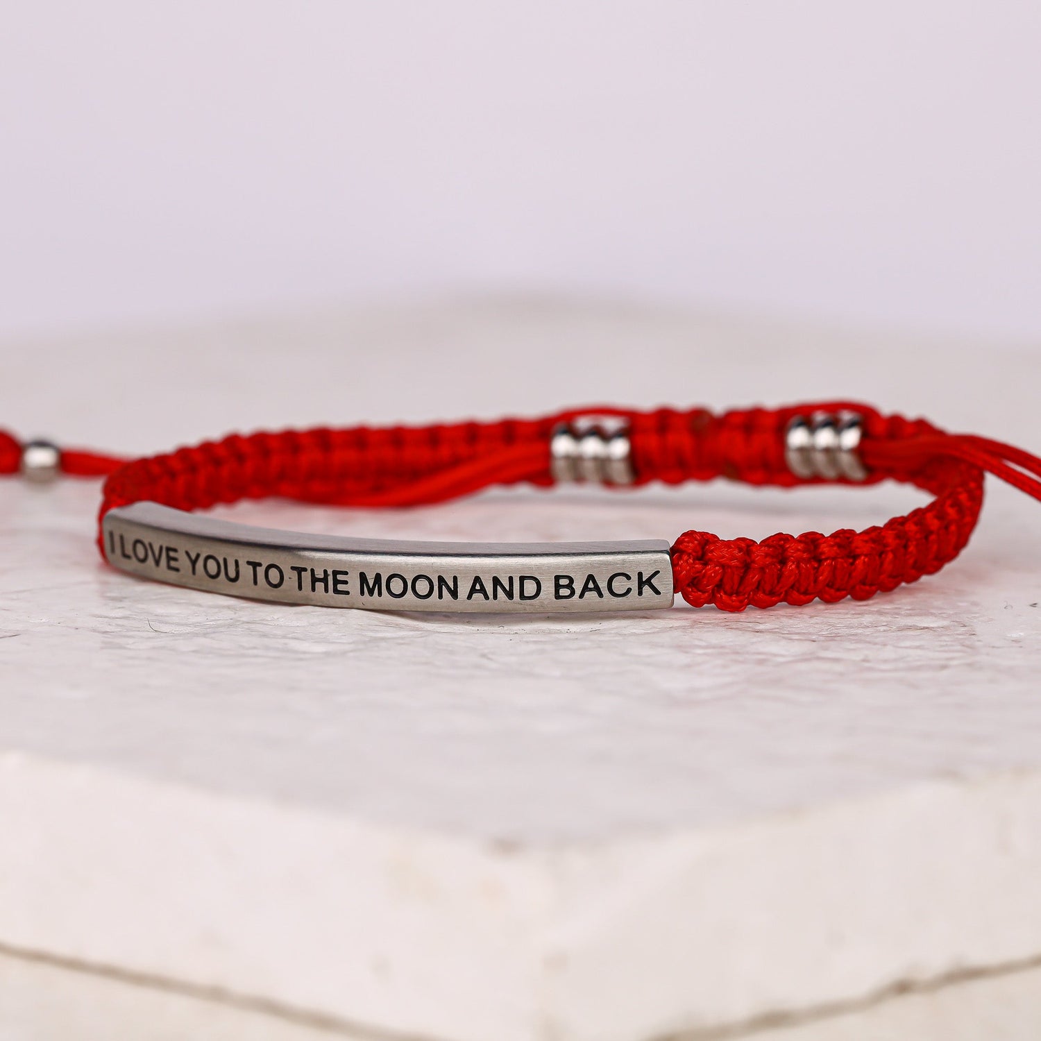 I LOVE YOU TO THE MOON AND BACK ROPE BRACELET - Inspiration Co.