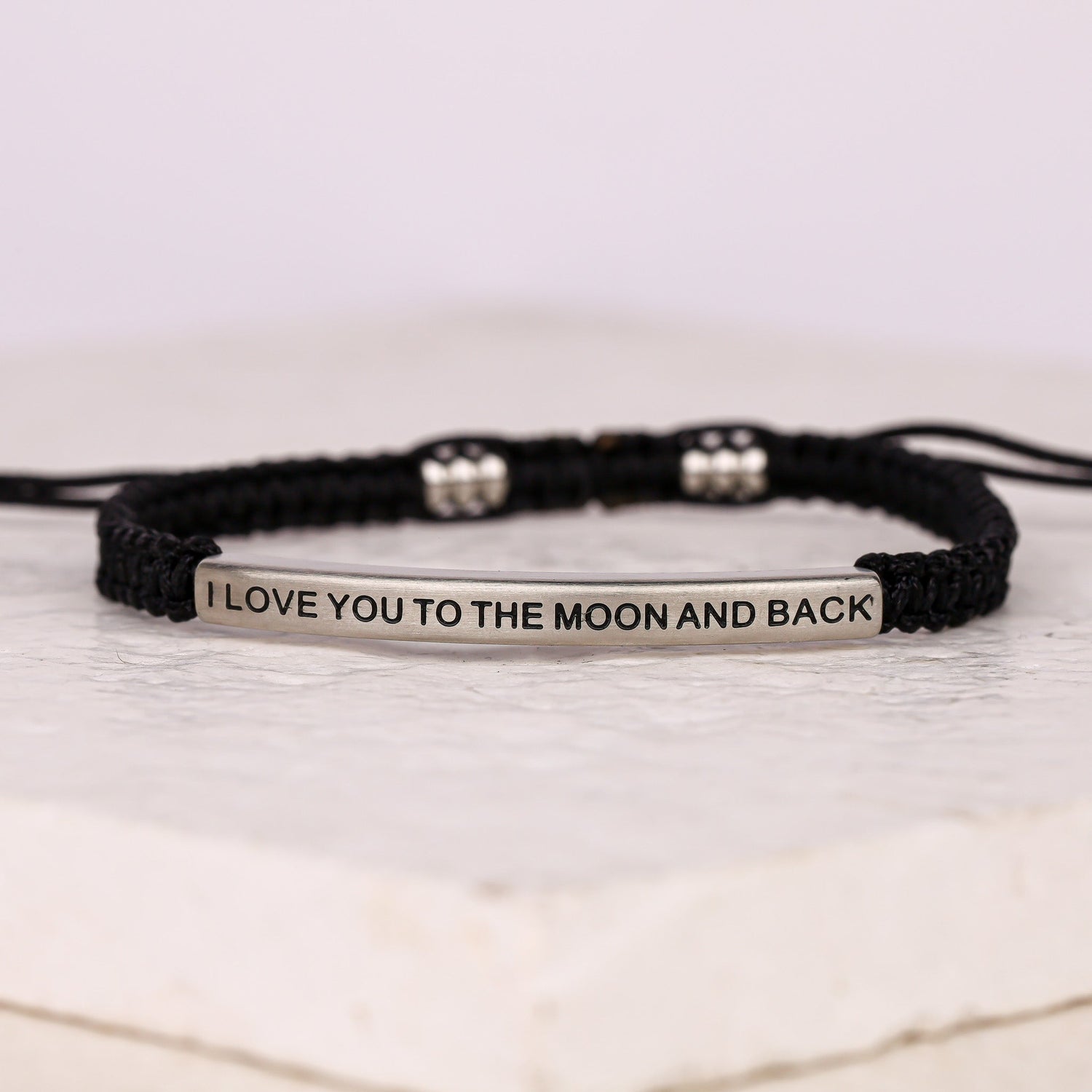 I LOVE YOU TO THE MOON AND BACK ROPE BRACELET - Inspiration Co.