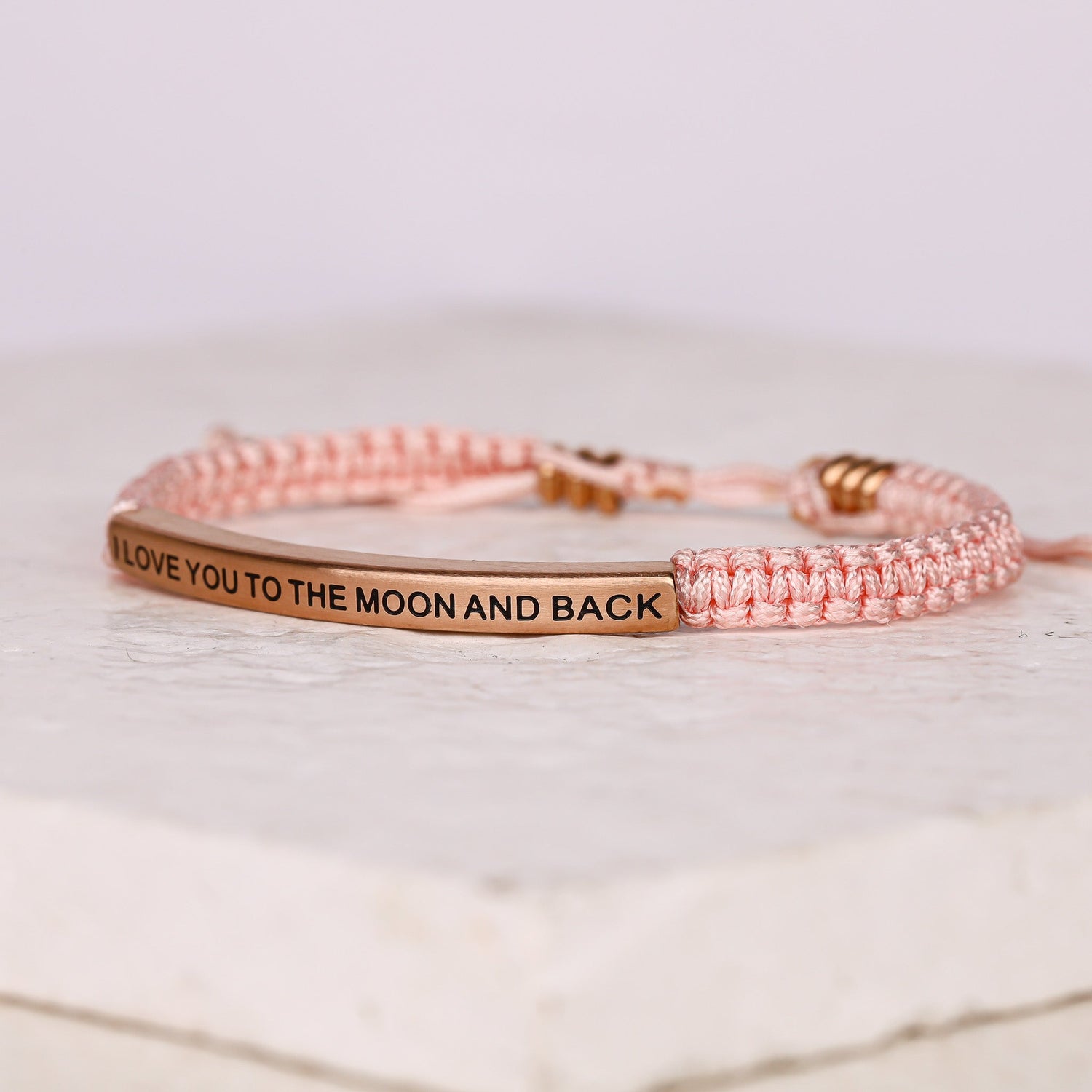 I LOVE YOU TO THE MOON AND BACK ROPE BRACELET - Inspiration Co.