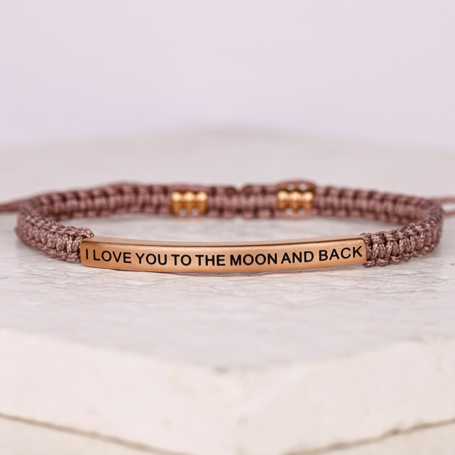 I LOVE YOU TO THE MOON AND BACK ROPE BRACELET - Inspiration Co.