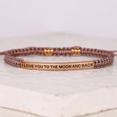 I LOVE YOU TO THE MOON AND BACK ROPE BRACELET - Inspiration Co.