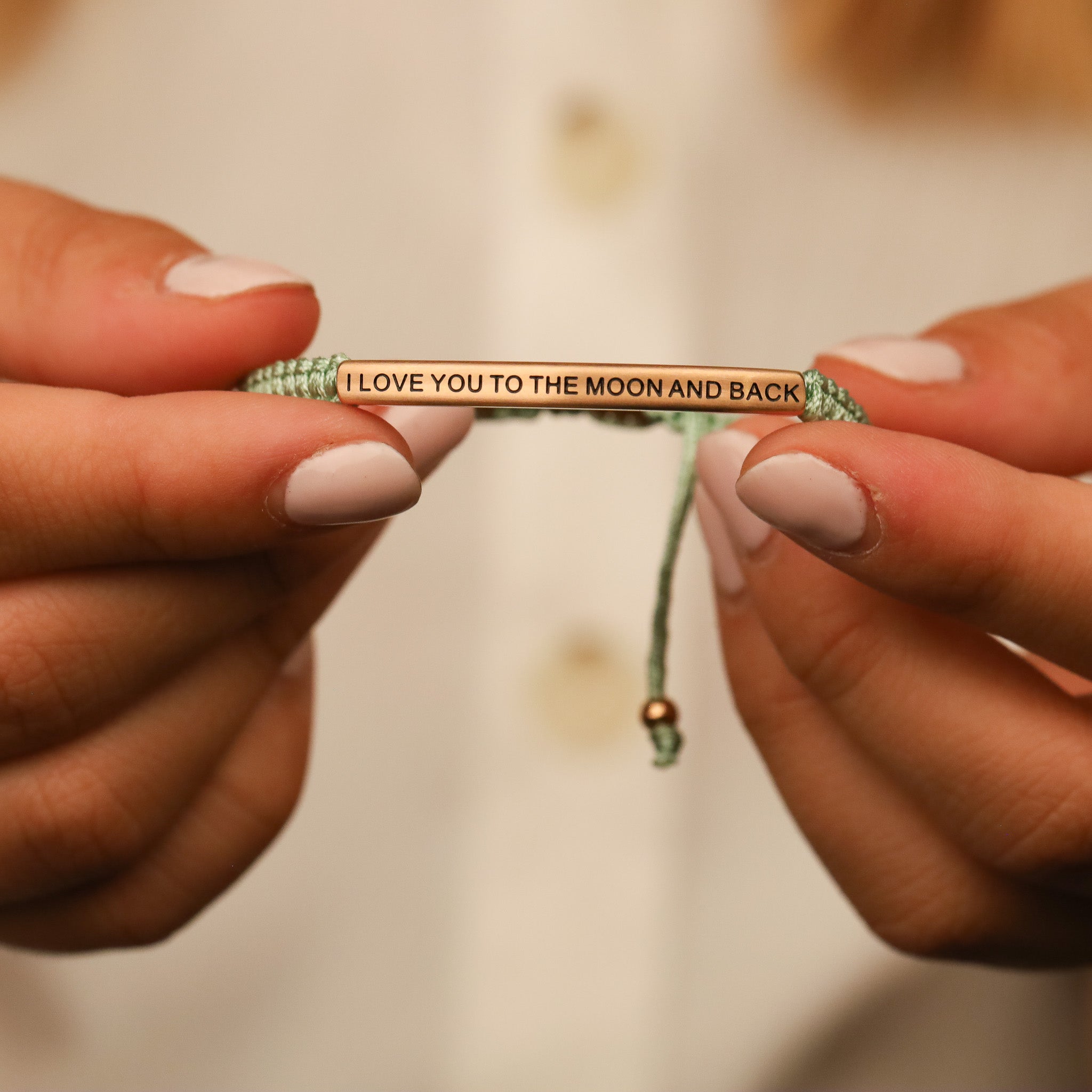 I LOVE YOU TO THE MOON AND BACK ROPE BRACELET - Inspiration Co.