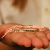 I LOVE YOU TO THE MOON AND BACK ROPE BRACELET - Inspiration Co.