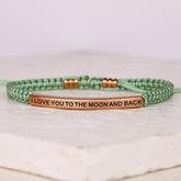 I LOVE YOU TO THE MOON AND BACK ROPE BRACELET - Inspiration Co.