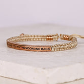 I LOVE YOU TO THE MOON AND BACK ROPE BRACELET - Inspiration Co.
