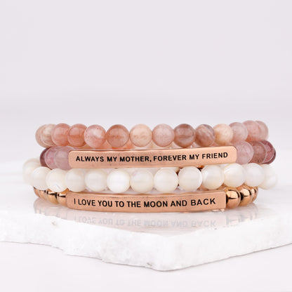 I LOVE YOU TO THE MOON GIFT SET - ROSE GOLD - Inspiration Co.