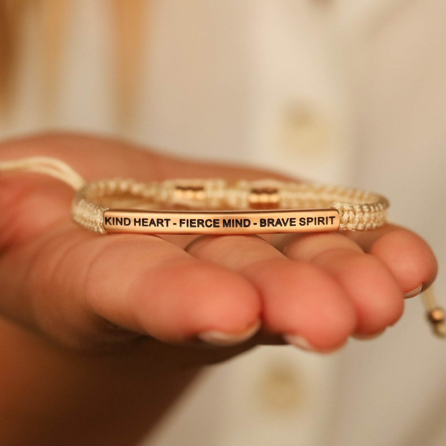 KIND HEART - FIERCE MIND - BRAVE SPIRIT ROPE BRACELET - Inspiration Co.