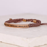 KIND HEART - FIERCE MIND - BRAVE SPIRIT ROPE BRACELET - Inspiration Co.