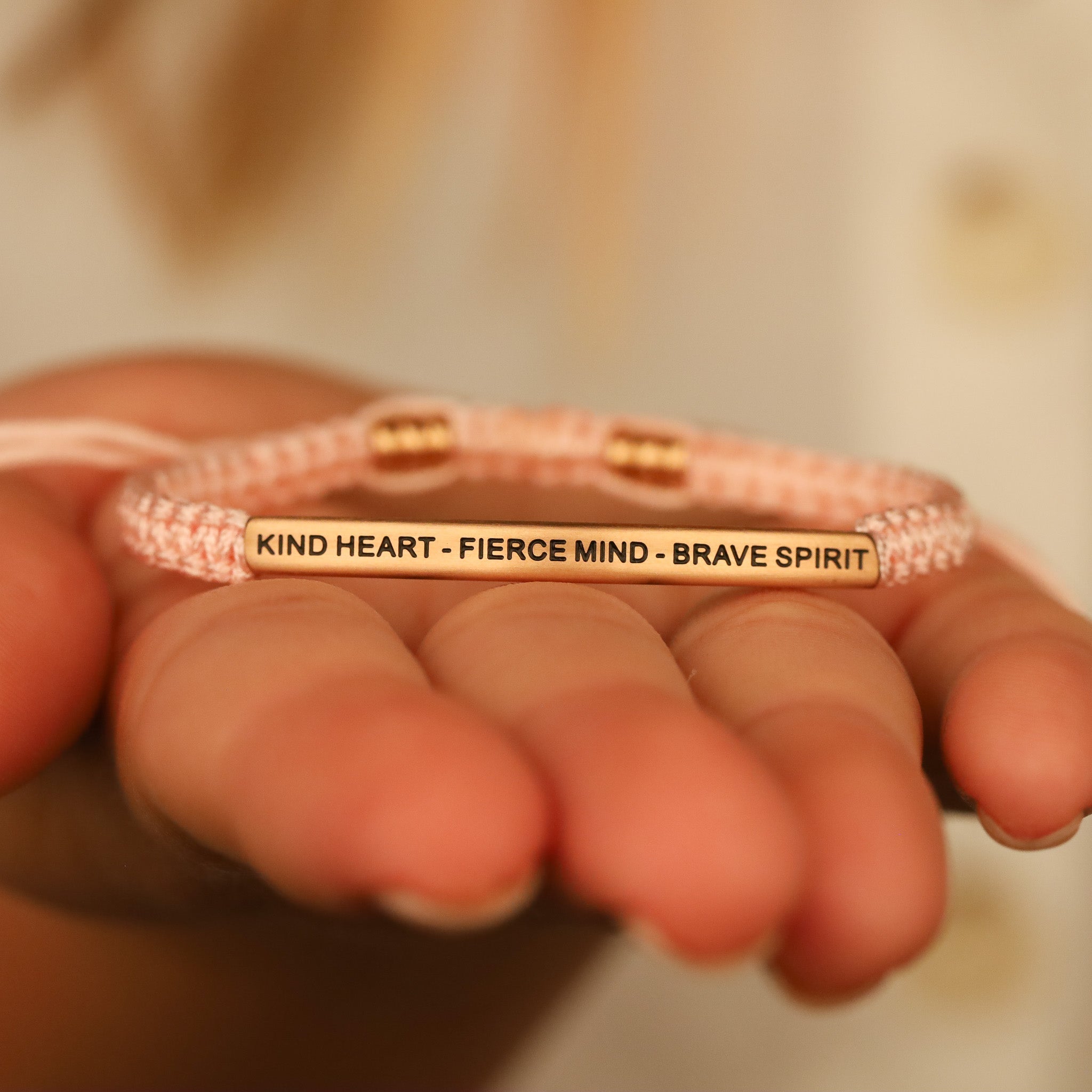 KIND HEART - FIERCE MIND - BRAVE SPIRIT ROPE BRACELET - Inspiration Co.