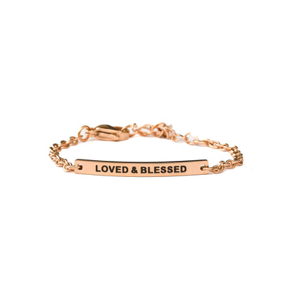 LOVED AND BLESSED - KIDS CHAIN BRACELET - Inspiration Co.