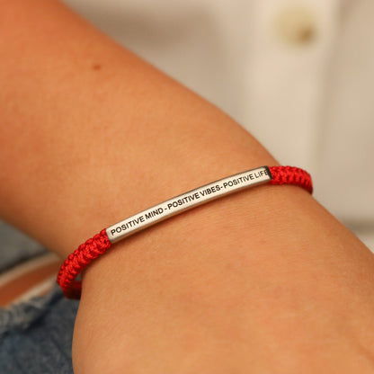 POSITIVE MIND - POSITIVE LIFE - POSITIVE VIBES ROPE BRACELET - Inspiration Co.