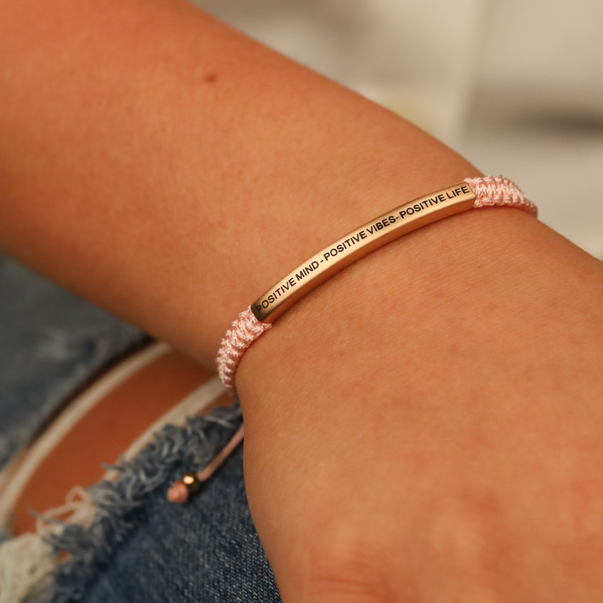 POSITIVE MIND - POSITIVE LIFE - POSITIVE VIBES ROPE BRACELET - Inspiration Co.